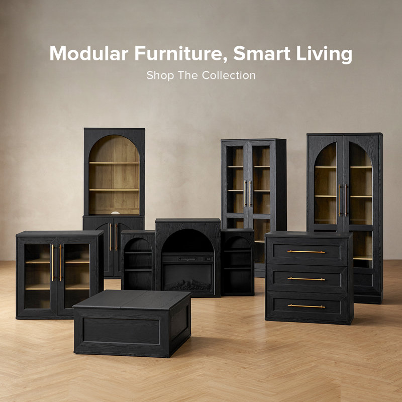 Latitude Run® Mahfuza Angled Tall Display Cabinet & Reviews | Wayfair